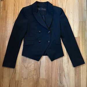 Black Double-Breasted Zara Blazer